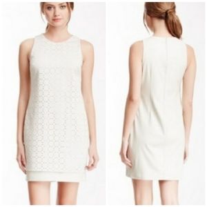 Cynthia Steffe Women's Faux Leather Eyelet Cutout Mini Sleeveless Dress Size 8